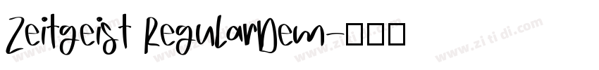 Zeitgeist RegularDem字体转换